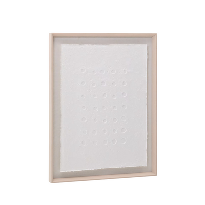 OLVIN Abstract picture on white recycled paper with hand-crafted reliefs