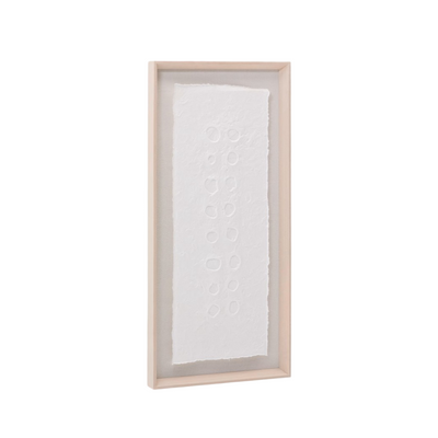 OLVIN Abstract picture on white recycled paper with hand-crafted reliefs