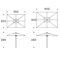 BEACH Rectangular umbrella