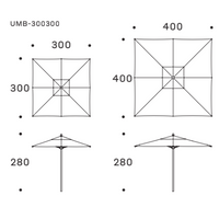 BEACH Square umbrella