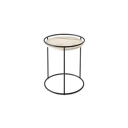 ATOLLO Coffee table with ceramic top and metal base