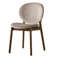 INÈS Chair with wooden legs