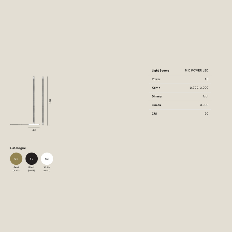 SQUIGGLE F1 Podna lampa