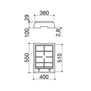 FREESTANDING THALAS HOB, 40 CM