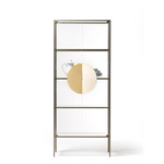 YANG Display cabinet in tempered glass with large ornamental handle