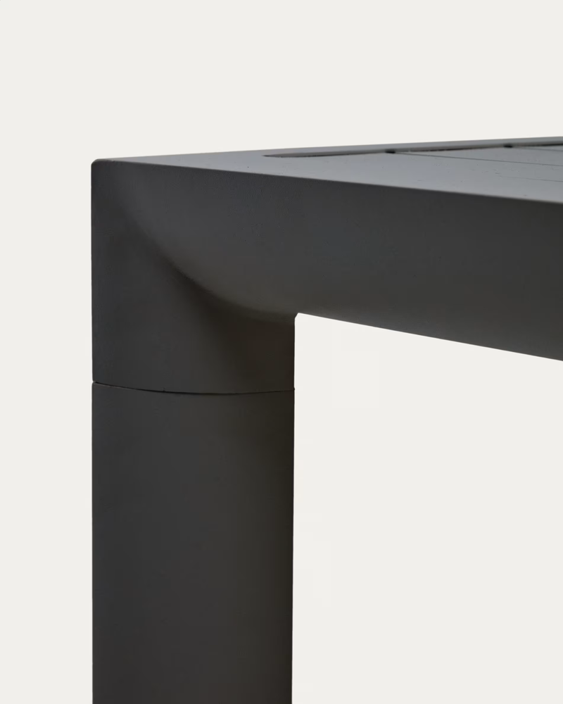 CULIP Aluminium outdoor table in powder coated grey finish, 180 x 90 cm