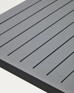 CULIP Aluminium outdoor table in powder coated grey finish, 180 x 90 cm