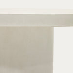 AIGUABLAVA okrugli stol od bijelog cementa, Ø 120 cm