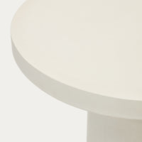 AIGUABLAVA round table in white cement, Ø 90 cm