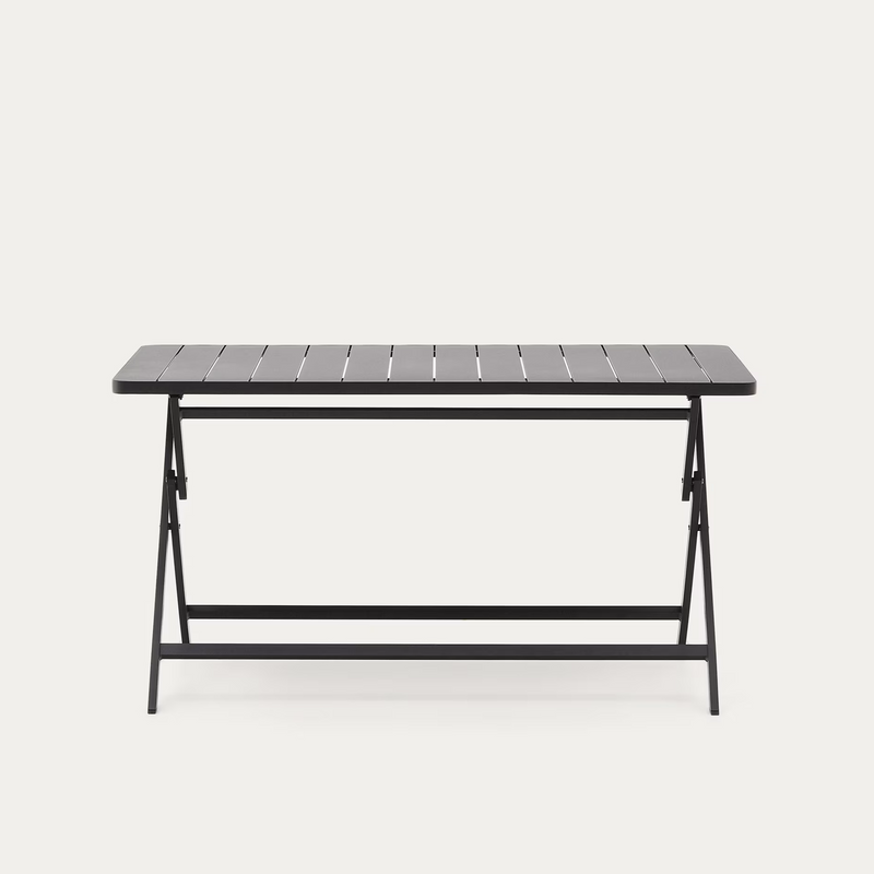 TORRETA Sklopivi vanjski stol od aluminija s tamno sivom završnom obradom 140 x 70 cm