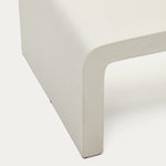 AIGUABLAVA Coffee table in white cement, 135 x 65 cm