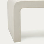 AIGUABLAVA Coffee table in white cement, 135 x 65 cm