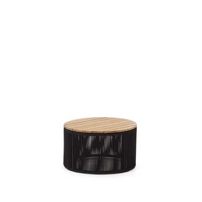 DANDARA Coffee table made of steel, cord and 100% FSC solid acacia wood,
