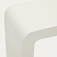 AIGUABLAVA Console table in white cement, 120 x 80 cm