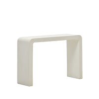 AIGUABLAVA Console table in white cement, 120 x 80 cm