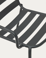 JONCOLS Stackable outdoor aluminium chair with a powder coated grey finish