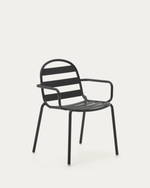 JONCOLS Stackable outdoor aluminium chair with a powder coated green finish