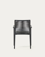 CULIP Aluminium and cord stackable outdoor chair in grey