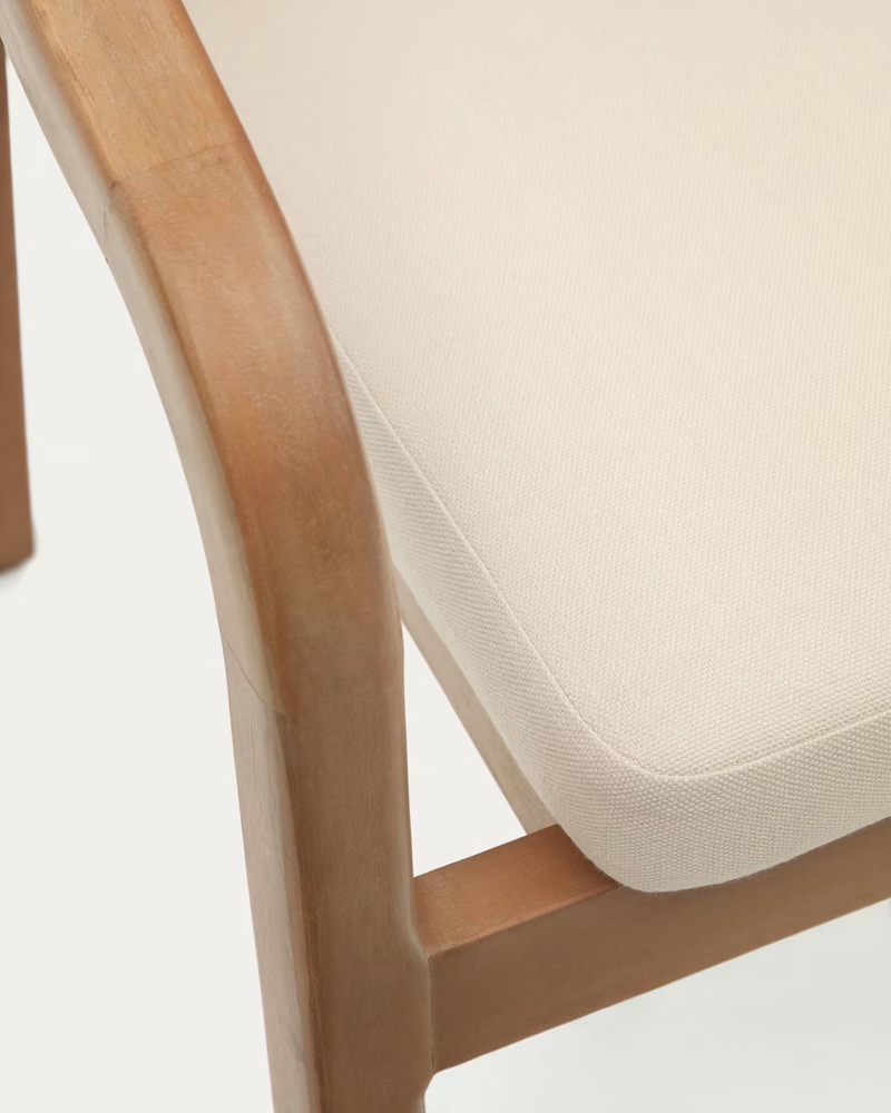 MALARET Sklopiva stolica od punog eukaliptusa i bež užadi, FSC