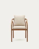 MALARET Sklopiva stolica od punog eukaliptusa i bež užadi, FSC