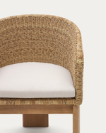 XORIGUER Chair in synthetic rattan and solid eucalyptus wood