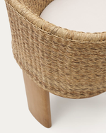 XORIGUER Chair in synthetic rattan and solid eucalyptus wood