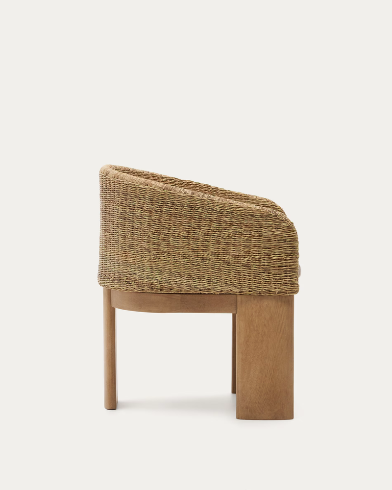 XORIGUER Chair in synthetic rattan and solid eucalyptus wood