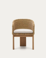 XORIGUER Chair in synthetic rattan and solid eucalyptus wood
