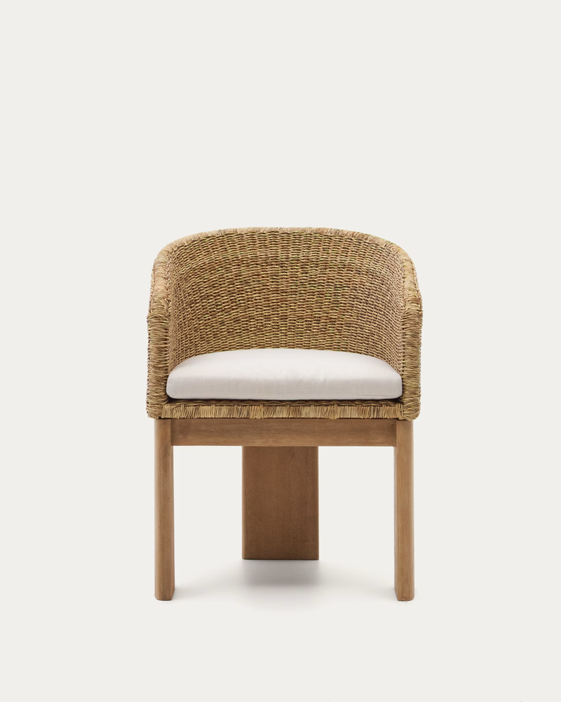 XORIGUER Chair in synthetic rattan and solid eucalyptus wood