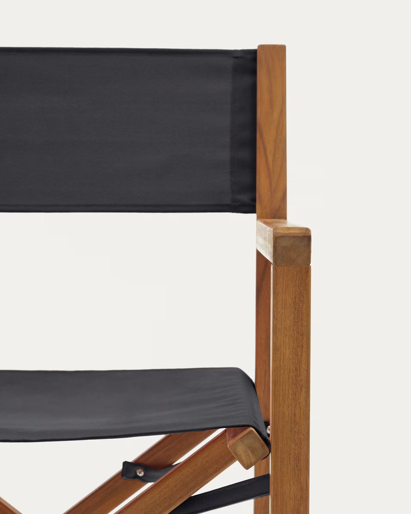 THIANNA Sklopiva vanjska stolica u crnoj boji s masivnim drvom akacije FSC 100%