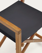 THIANNA Sklopiva vanjska stolica u crnoj boji s masivnim drvom akacije FSC 100%