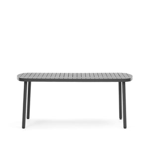 JONCOLS Outdoor aluminium table with a powder coated grey/green finish
