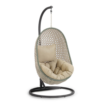 CIRA Hanging armchair with light/dark grey multicolour base