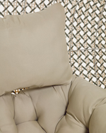 CIRA Hanging armchair with light/dark grey multicolour base