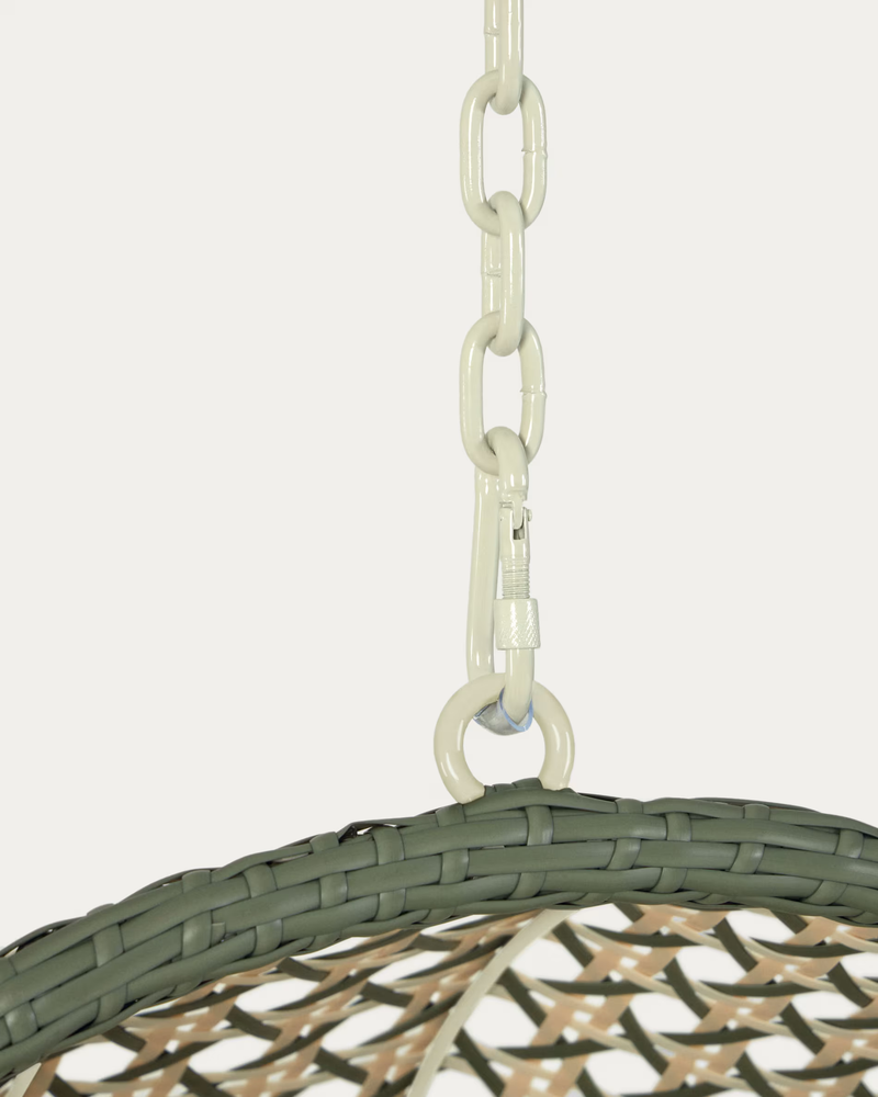 CIRA Hanging armchair with light/dark grey multicolour base