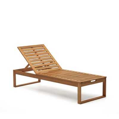 SULAMITA Outdoor sun lounger made from solid acacia wood