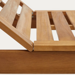 SULAMITA Outdoor sun lounger made from solid acacia wood