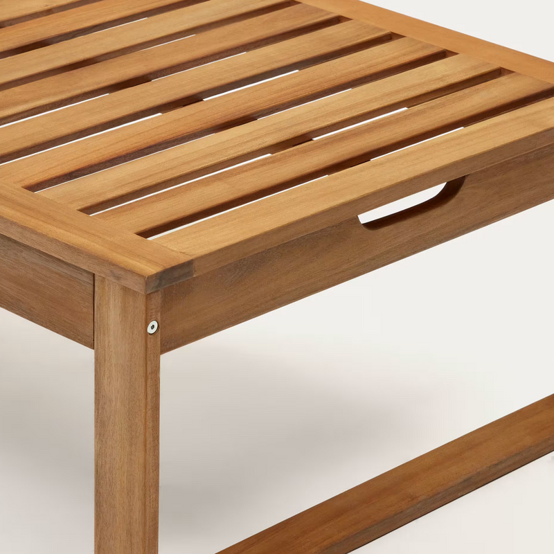 SULAMITA Outdoor sun lounger made from solid acacia wood