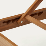 SULAMITA Outdoor sun lounger made from solid acacia wood