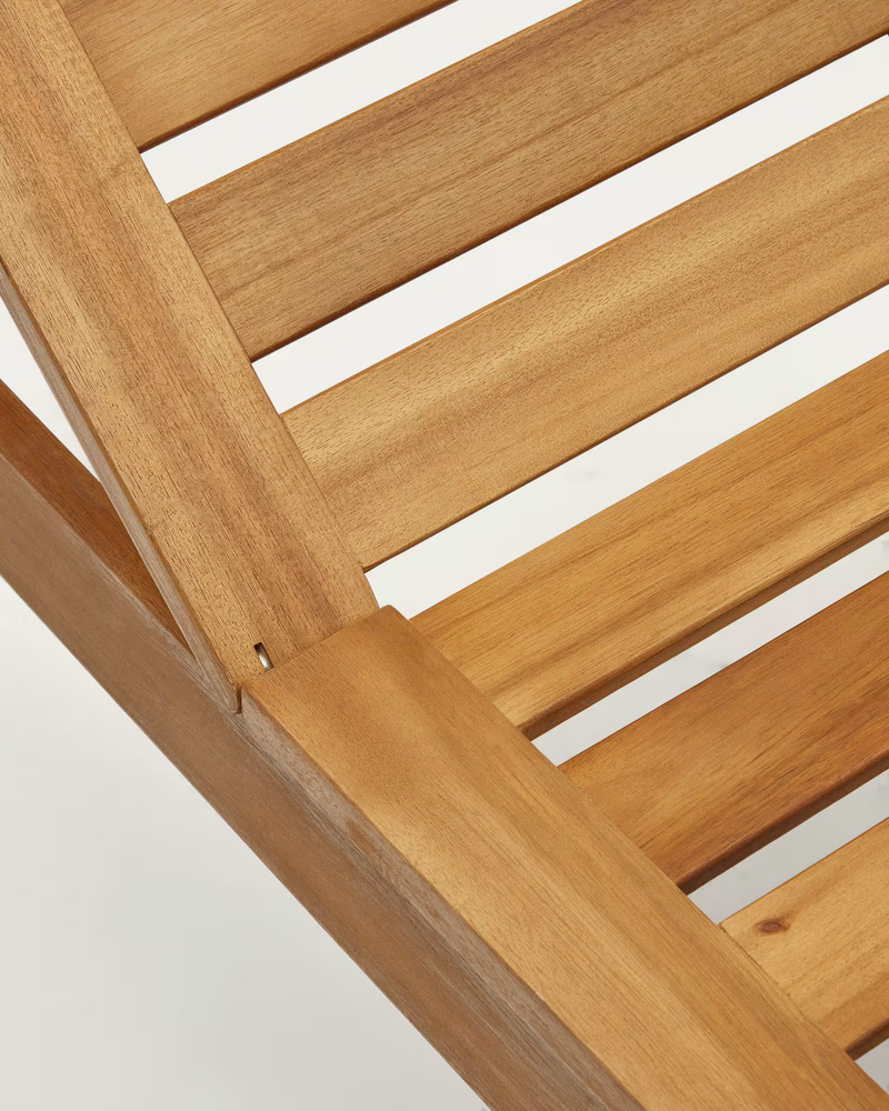 SULAMITA Outdoor sun lounger made from solid acacia wood