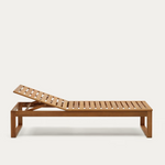 SULAMITA Outdoor sun lounger made from solid acacia wood
