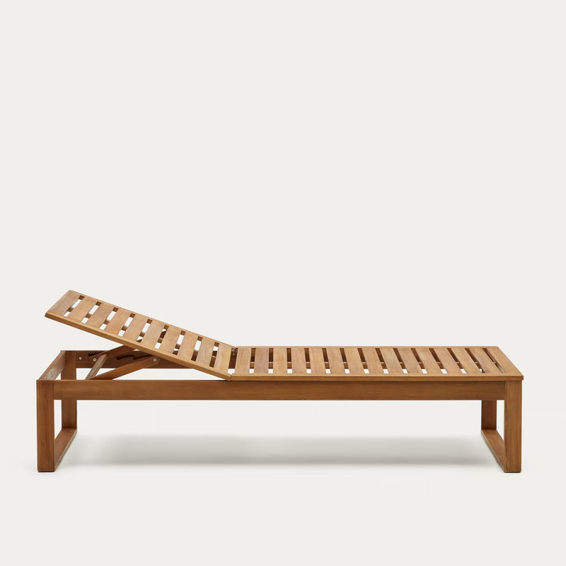 SULAMITA Outdoor sun lounger made from solid acacia wood