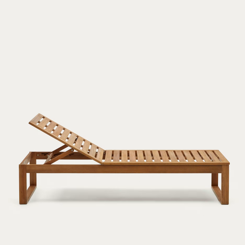 SULAMITA Outdoor sun lounger made from solid acacia wood