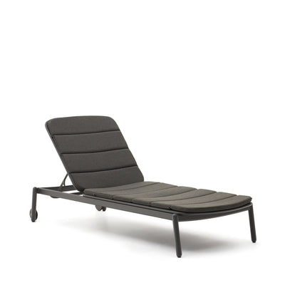 MARCONA Aluminium sun lounger in a black paint finish