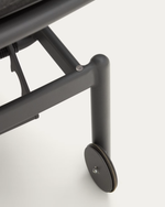 MARCONA Aluminium sun lounger in a black paint finish