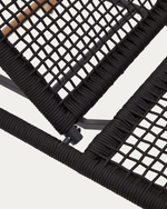 DANDARA Ležaljka s čeličnom konstrukcijom, bež užetom i nogama od punog bagremovog drva