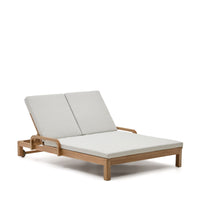 SONSAURA Double sun lounger made from 100% FSC solid eucalyptus wood