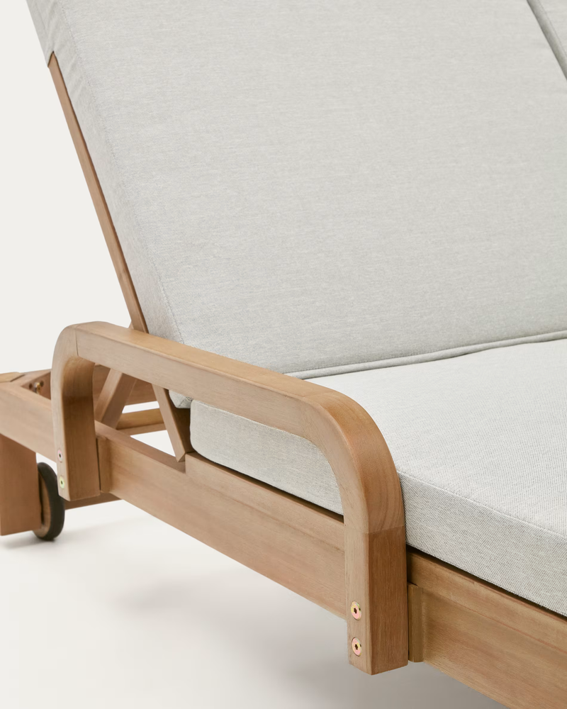 SONSAURA Dvostruka ležaljka izrađena od 100% FSC čvrstog drva eukaliptusa