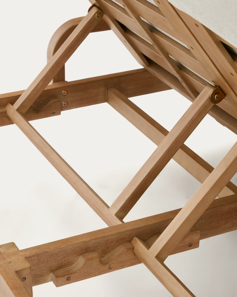 SONSAURA Dvostruka ležaljka izrađena od 100% FSC čvrstog drva eukaliptusa