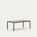 AIGUAFREDA Set - Dvosjed, 2 fotelje i stolić od sivog aluminija i bagrema